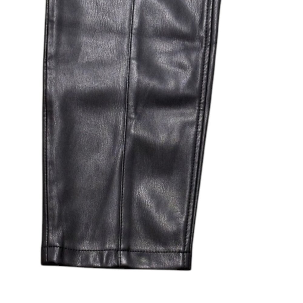 Free People We The Free Black Spitfire Vegan Leather Skinny Pants High Rise 29 - Picture 4 of 8